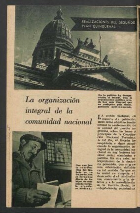 La organización integral de la comunidad nacional
