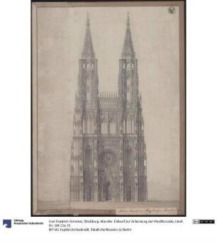Straßburg. Münster. Entwurf zur Vollendung der Westfassade