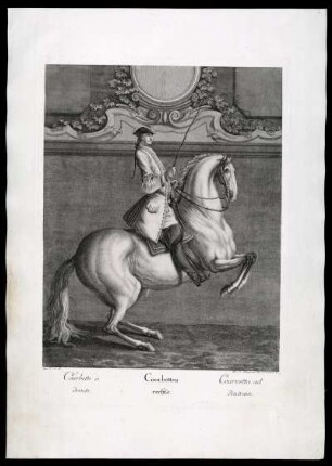 Courbette à droite = Courbetten rechts = Courvetta ad dextram