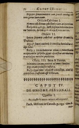 Caput IV. De Unione Personali.