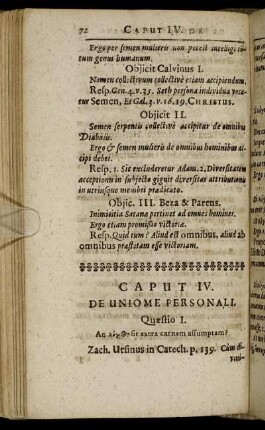 Caput IV. De Unione Personali.