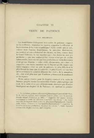 Chapitre VI Vertu de patience