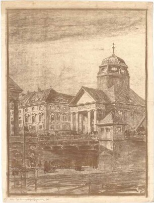 Fischer, Theodor; Köln; Rheinbrücke - Perspektive