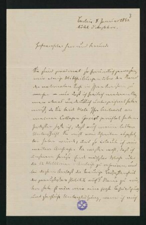 Brief vom 8. Januar 1863