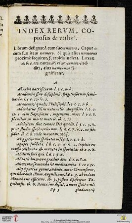 Index rerum, copiosus & utilis