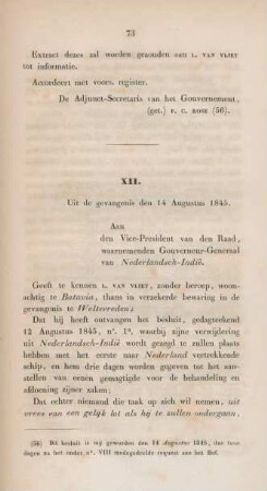 XII. Uit de gevangenis den 14 Augustus 1845