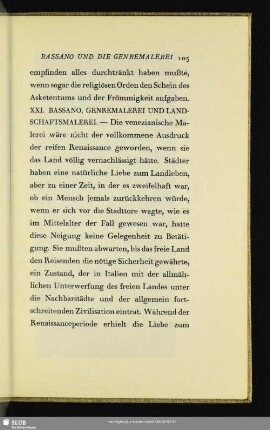 XXI. Bassano, Genremalerei Und Landschaftsmalerei
