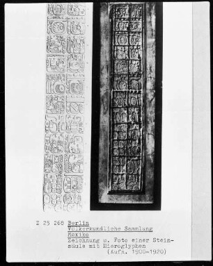 Steinsäule mit Hieroglyphen