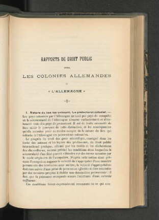 Rapports De Droit Public.