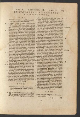 Epistola Pavli Ad Thessalonicenses Secvnda.
