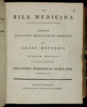 De Bile Medicina