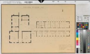 Soest, Amtsgericht, Erweiterung, 1. Obergeschoss, Grundriss, Bestandszeichnung