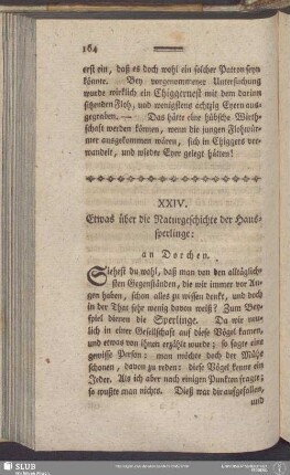 XXIV. Etwas über die Naturgeschichte der Haussperlinge