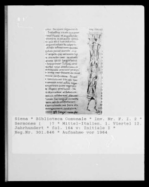 Sermones (...)? — Initiale I, Folio fol. 164 v