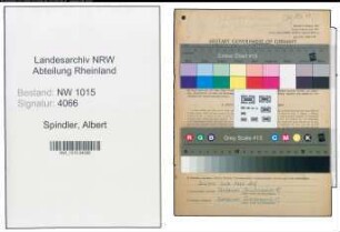 Entnazifizierung Albert Spindler , geb. 17.02.1899 (Bankbeamter)