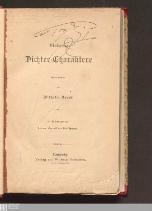 Moderne Dichter-Charaktere