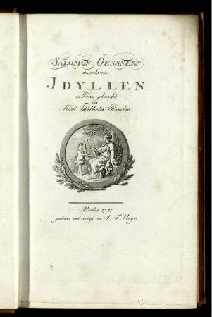 Salomon Gessners auserlesene Idyllen