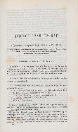 Algemeene vergadering van 3 Juni 1879