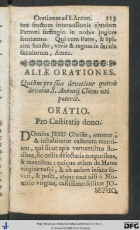 Aliae Orationes quibus pro sua devotione quivis devotus S. Antonii Cliens uti poterit.