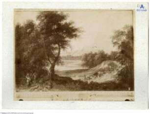 Landschaft mit Hirten und Herde