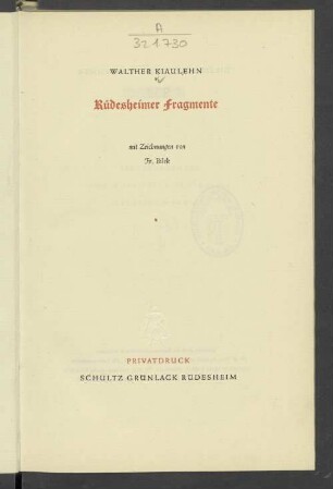 Rüdesheimer Fragmente