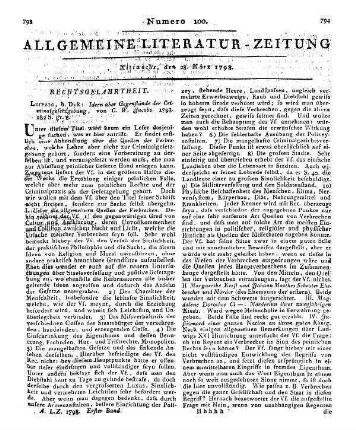 Jacobs, C. W.: Ideen über Gegenstände der Criminal-Gesetzgebung. Leipzig: Dyck 1793