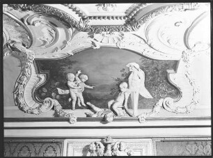 Berlin, Schloss Berlin, Elisabeth-Wohnung, Rotes Empfangszimmer, Deckenkehlung, Andreas Schlüter, Mittelstück, R.: 835.