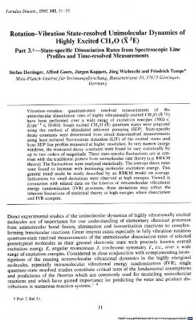 Rotation-vibration state resolved unimolecular dynamics of highly excited CH3O (X2E) : part III, state-specific dissociation rates from spectroscopic line profiles and time resolved measurements