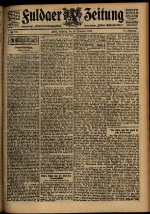 Dritte Ausgabe vom Samstag, den 26. November 1904.
