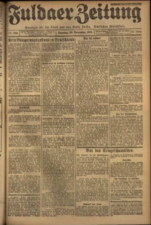 Ausgabe vom Sonntag, den 20. Dezember 1925.