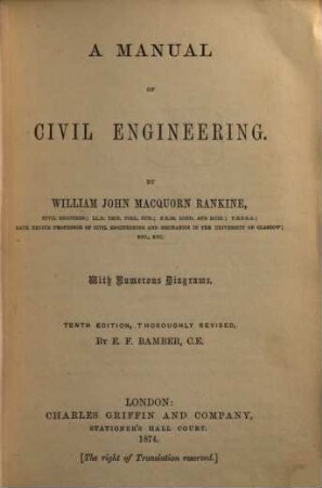A Manual of civil Engineering : With numerous Diagrams