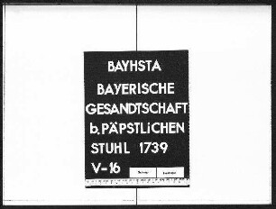 Der Postverkehr der kirchlichen Oberhörden in Bayern mit dem Päpstlichen Stuhl