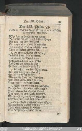 Der LIII. Psalm. 53.