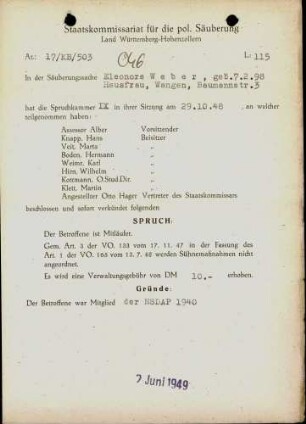 Weber, Eleonore
