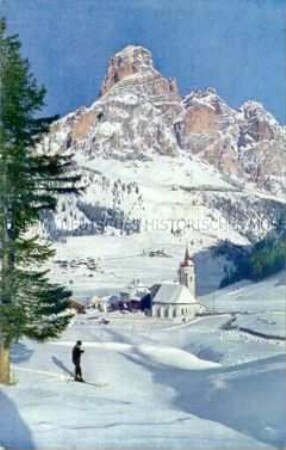 Ansicht aus den Dolomiten im Winter