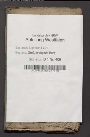 Ablösung der Domanial-Renten und Prästationen der Rentei Münster