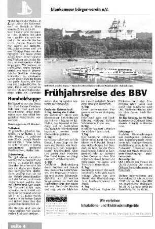 Frühjahrsreise des BBV