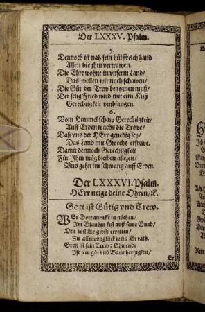 Der LXXXVI. Psalm. - Der XC. Psalm.