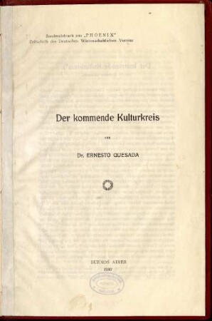 Der kommende Kulturkreis