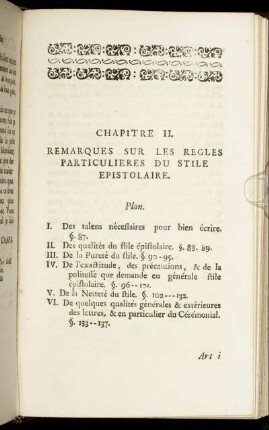 Chapitre II. Remarques Sur Les Regles Particulieres Du Stile Epistolaire.