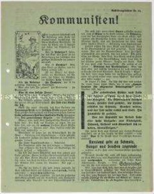 Flugblatt der Deutschen Erneuerungs-Gemeinde gegen Kommunismus