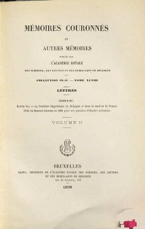 La frontière linguistique en Belgique et dans le nord de la France, 2