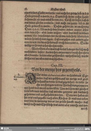 Cap. III. Von der menge des gegentheils