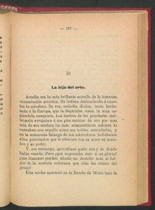 III La hija del arte.