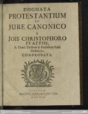 Dogmata Protestantium Ex Iure Canonico
