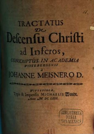 Tractatus de descensu Christi ad inferos