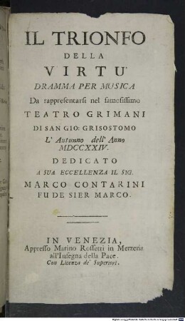 Il trionfo della virtù