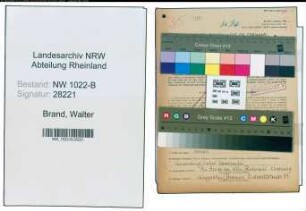 Entnazifizierung Walter Brand , geb. 02.02.1894 (Polizeibeamter)