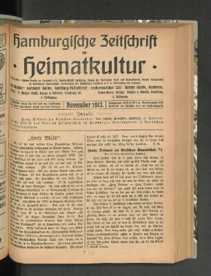 5. Jahrgang, November 1913.
