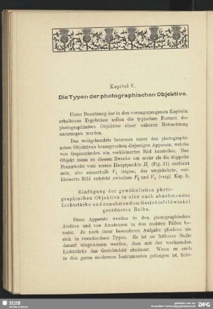 Die Typen der photographischen Objektive